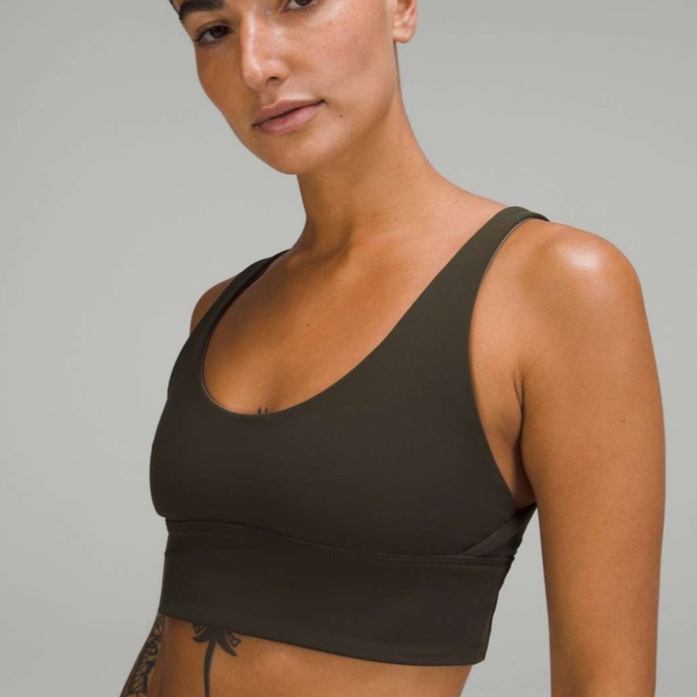 Lululemon Align Reversible Bra *Light Support, A/B Cup Grey Sage / Dark Olive